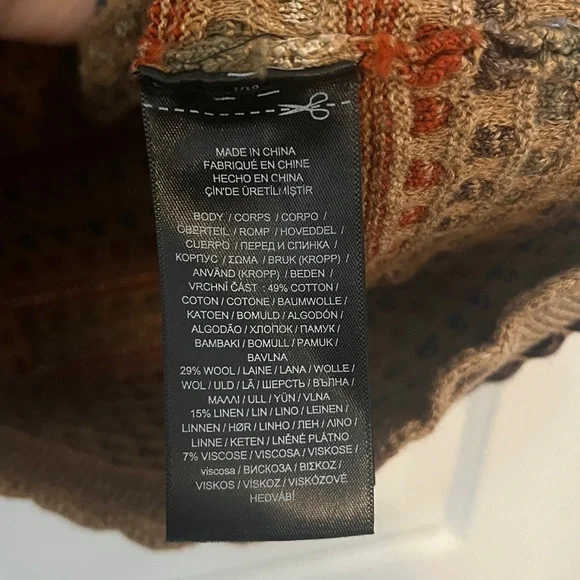 NWOT Double RL Ralph Lauren Crochet Trim Jacquard Sweater - Picture 3 of 6